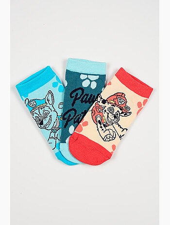 Lote 3 meias baixas paw patrol multicolor menino | licença oficial