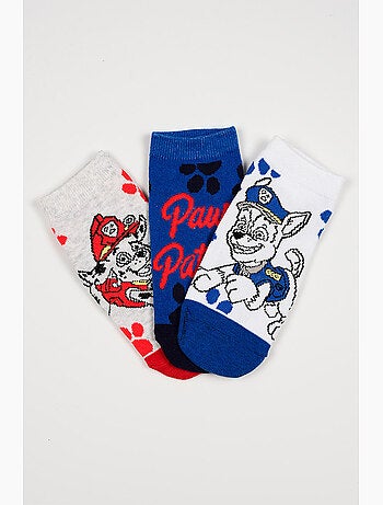 Lote 3 meias baixas paw patrol multicolor menino | licença oficial