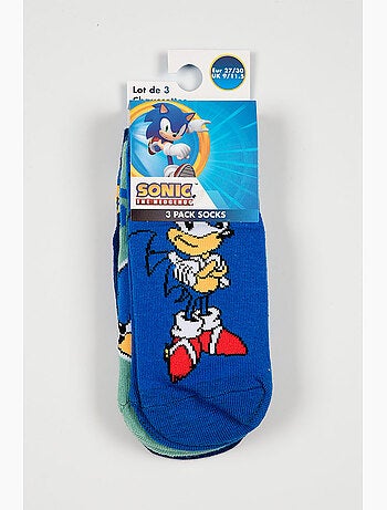 Lote 3 meias baixas sonic multicolor menino | licença oficial