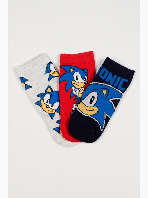 Lote 3 meias baixas sonic multicolor menino | licença oficial - Kiabi Lote 3 meias baixas sonic multicolor menino | licença oficial - Kiabi