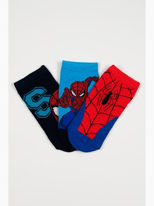 Lote 3 meias baixas spider-man multicolor menino | licença oficial - Kiabi Lote 3 meias baixas spider-man multicolor menino | licença oficial - Kiabi