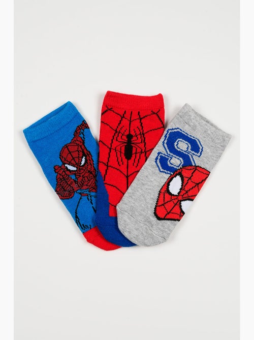 Lote 3 meias baixas spider-man multicolor menino | licença oficial - Kiabi Lote 3 meias baixas spider-man multicolor menino | licença oficial - Kiabi