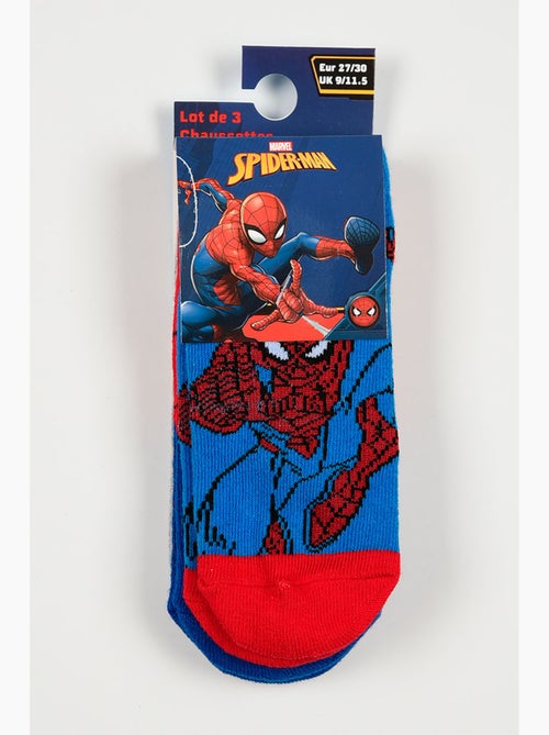 Lote 3 meias baixas spider-man multicolor menino | licença oficial - Kiabi Lote 3 meias baixas spider-man multicolor menino | licença oficial - Kiabi