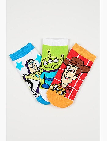 Lote 3 meias baixas toy story multicolor menino | licença oficial