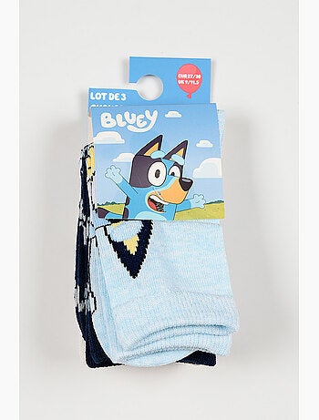 Lote 3 meias bluey azul menino | licença oficial
