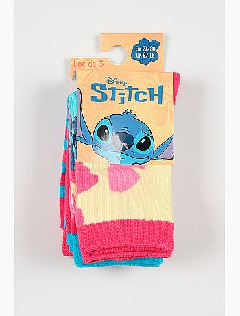 Lote 3 meias lilo & stitch multicolor menina | licença oficial