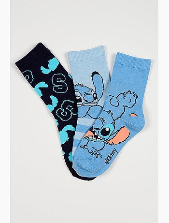 Lote 3 meias lilo & stitch multicolor menino | licença oficial