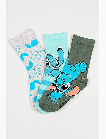 Lote 3 meias lilo & stitch multicolor menino | licença oficial