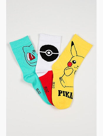 Lote 3 meias pokémon multicolor menino | licença oficial