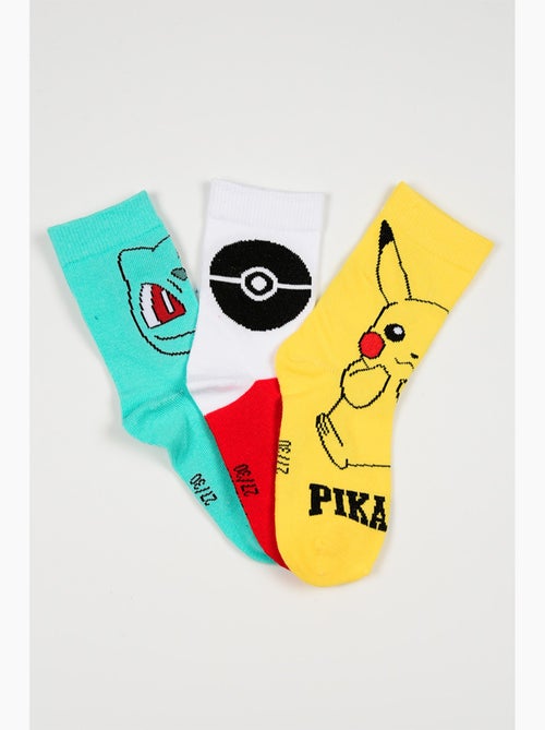 Lote 3 meias pokémon multicolor menino | licença oficial - Kiabi Lote 3 meias pokémon multicolor menino | licença oficial - Kiabi