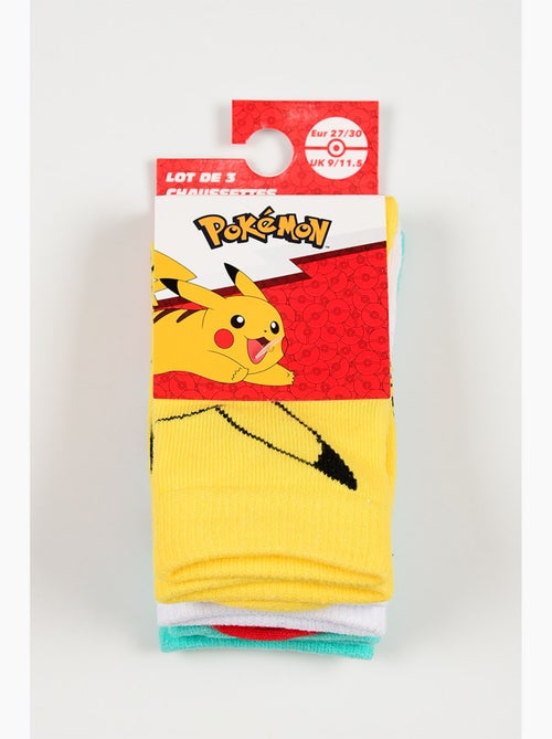 Lote 3 meias pokémon multicolor menino | licença oficial - Kiabi Lote 3 meias pokémon multicolor menino | licença oficial - Kiabi