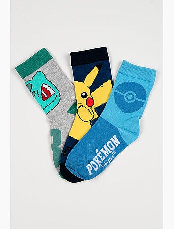 Lote 3 meias pokémon multicolor menino | licença oficial