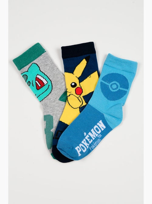 Lote 3 meias pokémon multicolor menino | licença oficial - Kiabi Lote 3 meias pokémon multicolor menino | licença oficial - Kiabi