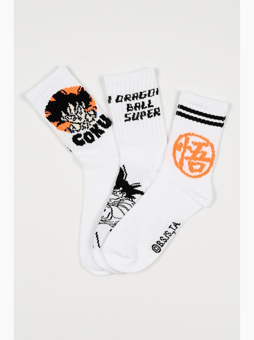 Lote 3 meias ténis dragon ball branco menino | licença oficial - Kiabi Lote 3 meias ténis dragon ball branco menino | licença oficial - Kiabi