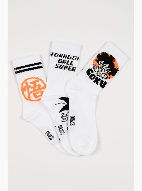 Lote 3 meias ténis dragon ball branco menino | licença oficial - Kiabi Lote 3 meias ténis dragon ball branco menino | licença oficial - Kiabi