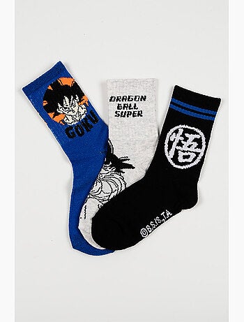 Lote 3 meias ténis dragon ball multicolor menino | licença oficial