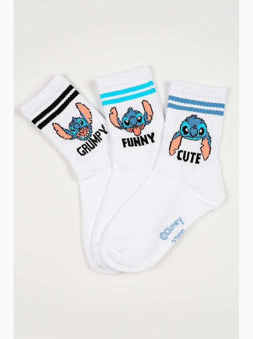 Lote 3 meias ténis lilo & stitch branco menino | licença oficial - Kiabi Lote 3 meias ténis lilo & stitch branco menino | licença oficial - Kiabi