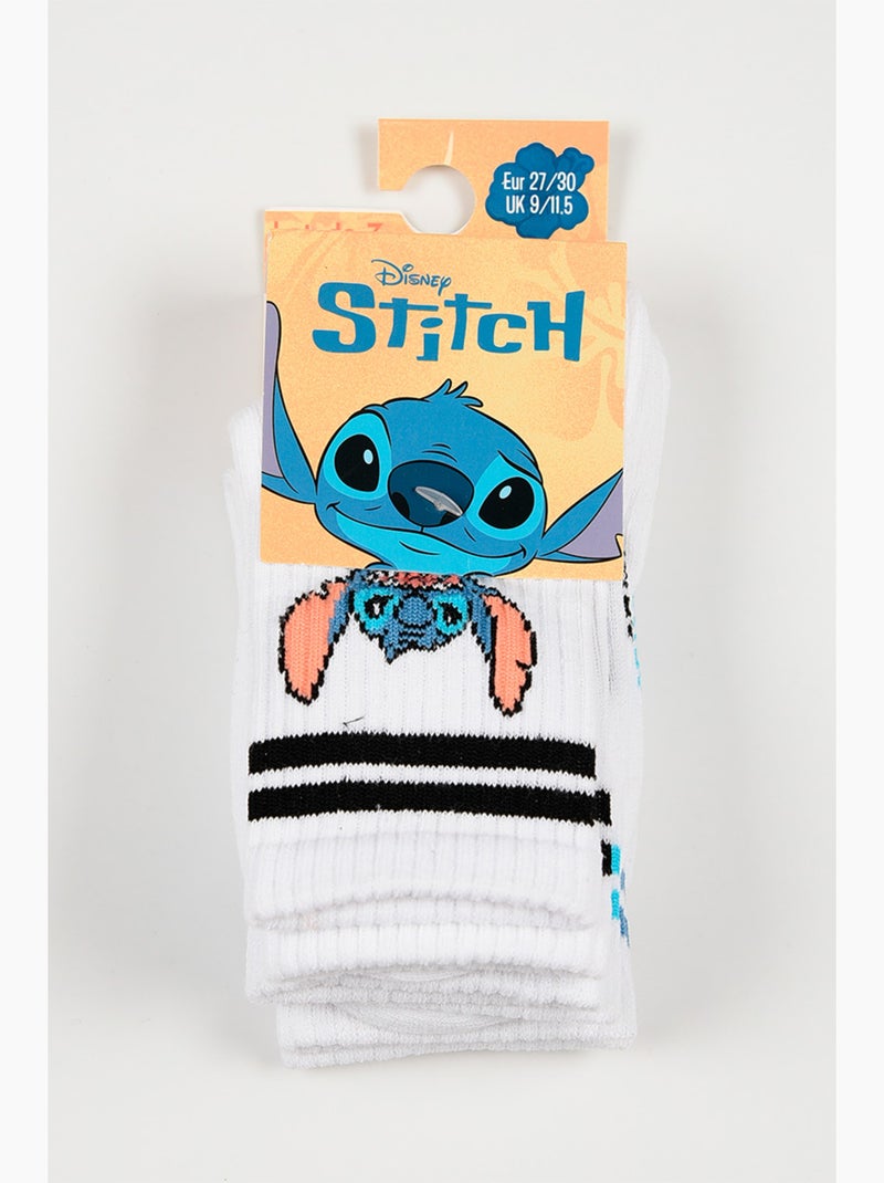 Lote 3 meias ténis lilo & stitch branco menino | licença oficial Branco - Kiabi