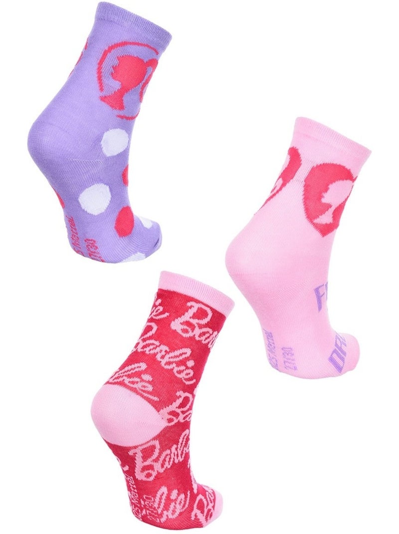 Lote 3 pares de meias barbie menina | licença oficial Multicolorido - Kiabi