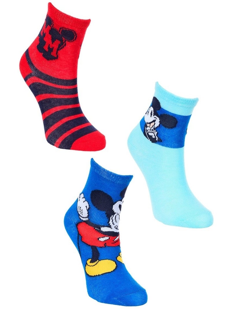 Lote 3 pares de meias mickey mouse menino | licença oficial Multicolorido - Kiabi