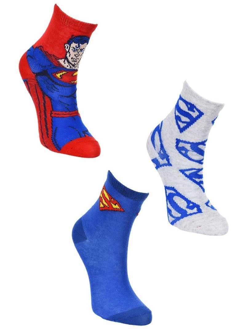 Lote 3 pares de meias superman menino | licença oficial Multicolorido - Kiabi