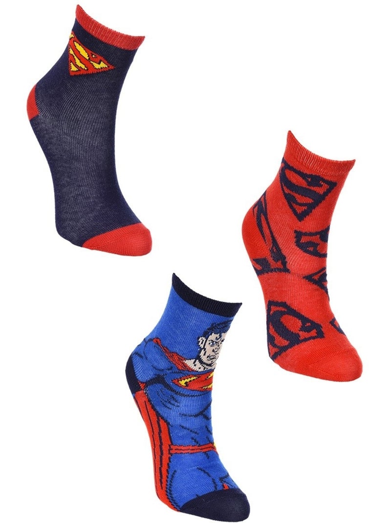 Lote 3 pares de meias superman menino | licença oficial Multicolorido - Kiabi
