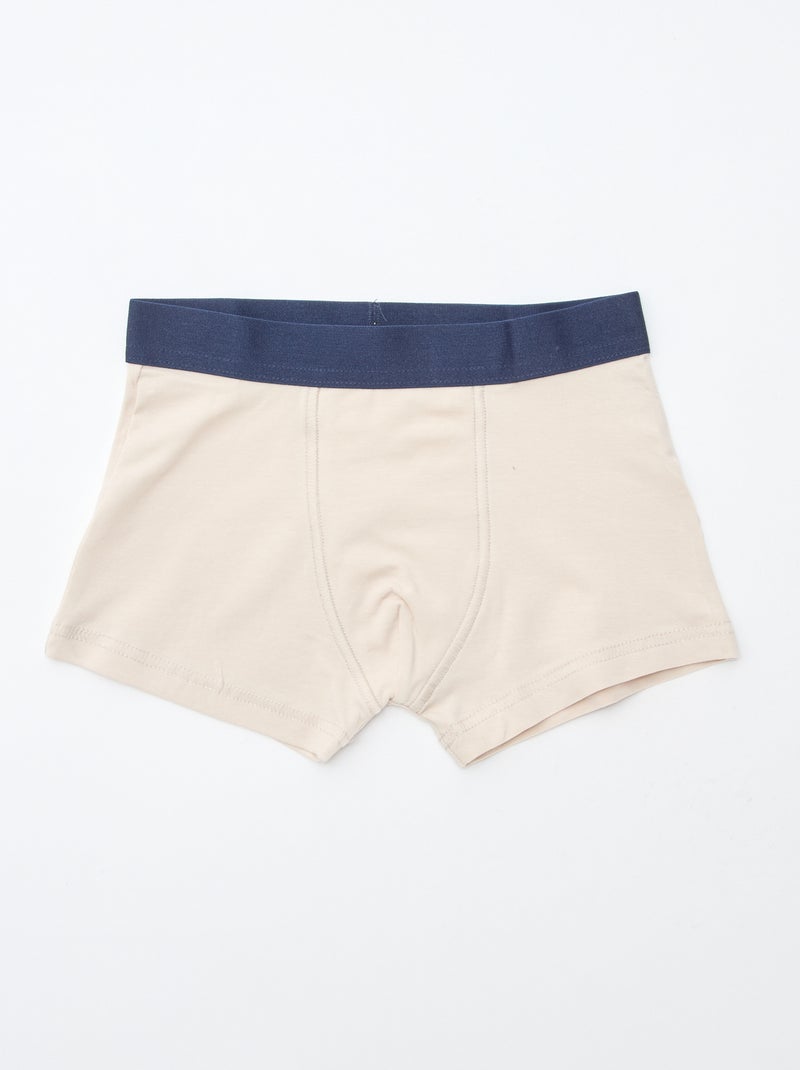 Lote 5 boxers lisos e estampados Azul - Kiabi