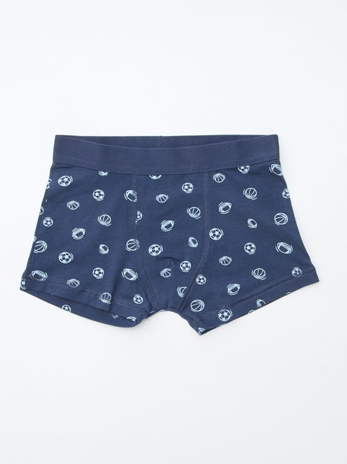 Lote 5 boxers lisos e estampados - Kiabi