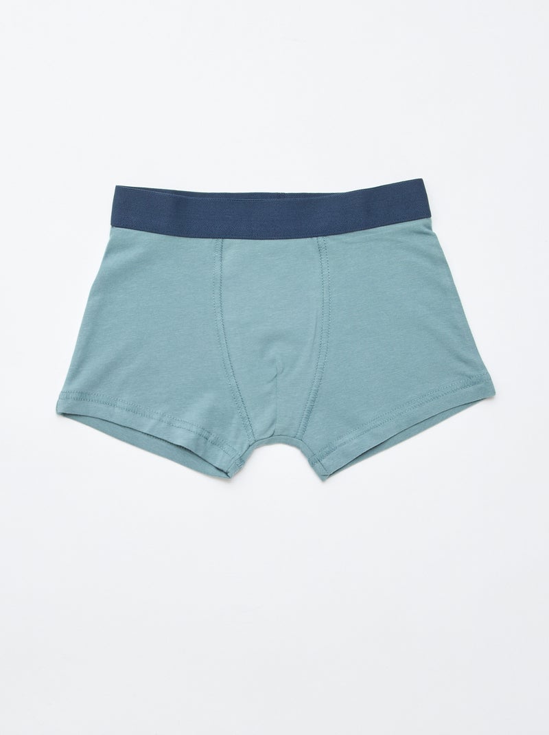 Lote 5 boxers lisos e estampados Cinza - Kiabi
