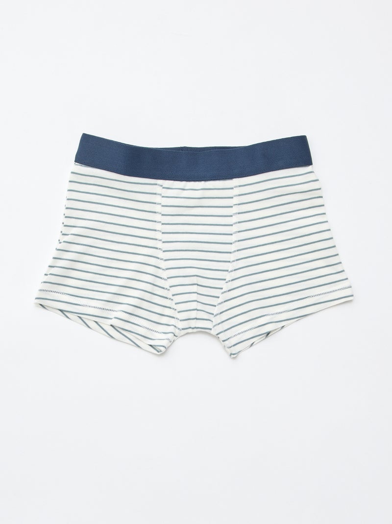 Lote 5 boxers lisos e estampados Cinza - Kiabi