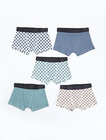 Lote 5 boxers lisos e estampados