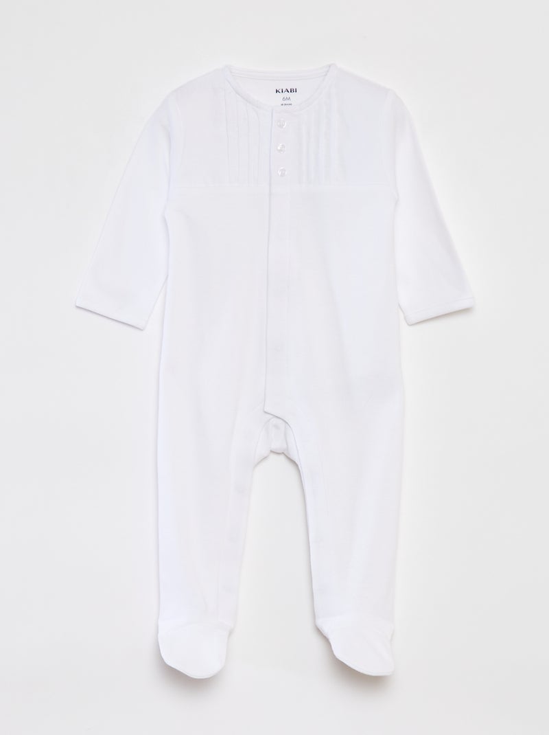 Lote babygro leve + body  - 2 peças Branco - Kiabi