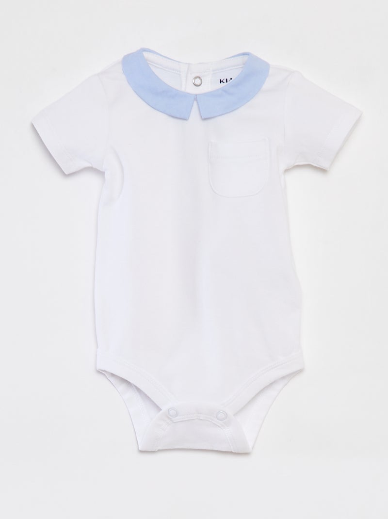 Lote babygro leve + body  - 2 peças Branco - Kiabi