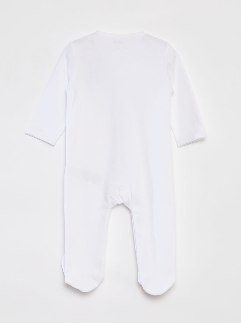 Lote babygro leve + body  - 2 peças Branco - Kiabi