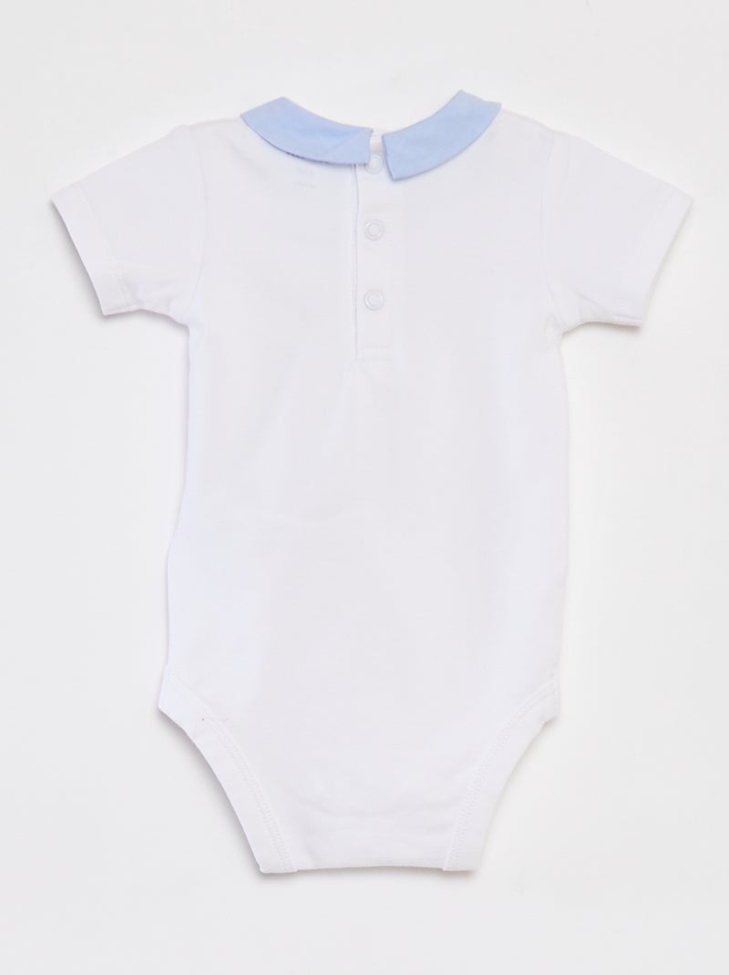 Lote babygro leve + body  - 2 peças Branco - Kiabi