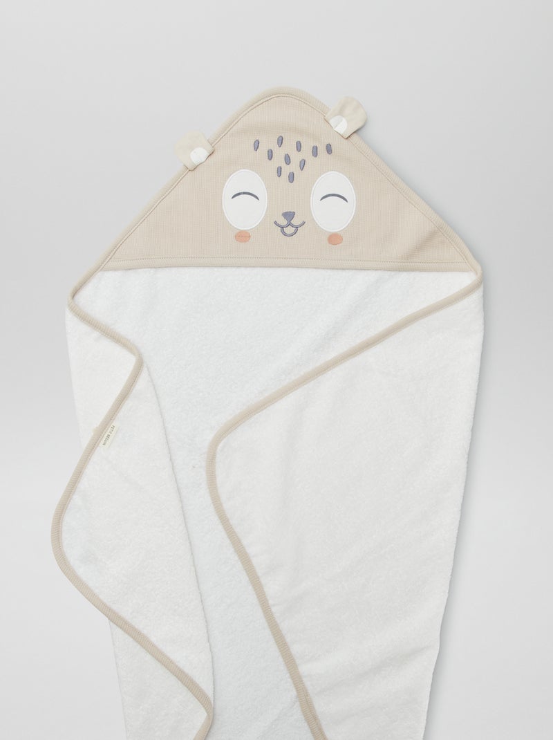 Lote capa de banho + luva  - 2 peças BEGE - Kiabi