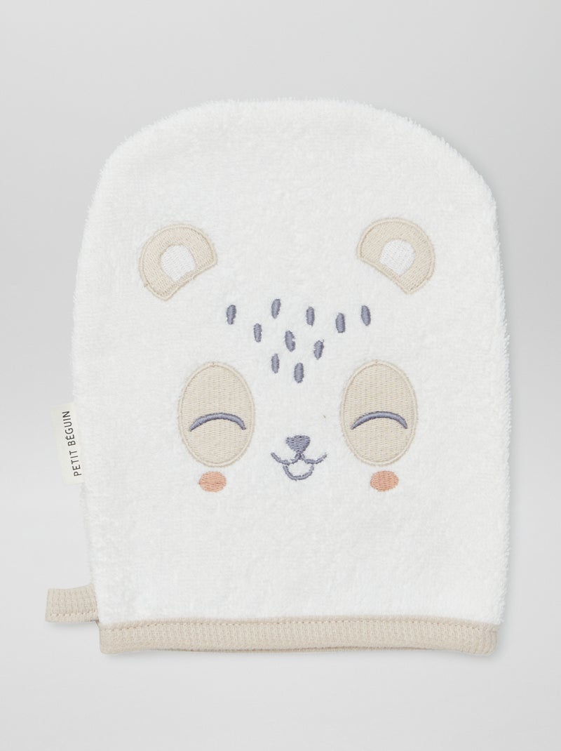 Lote capa de banho + luva  - 2 peças BEGE - Kiabi