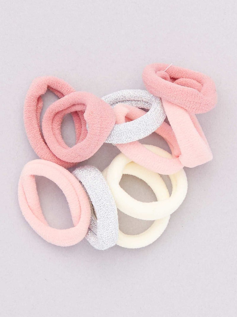 Lote de 10 chuchus elásticos ROSA - Kiabi