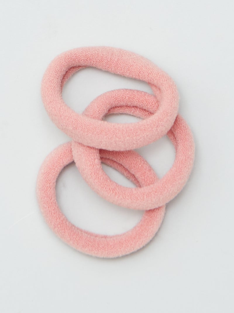 Lote de 10 elásticos mousse ROSA - Kiabi