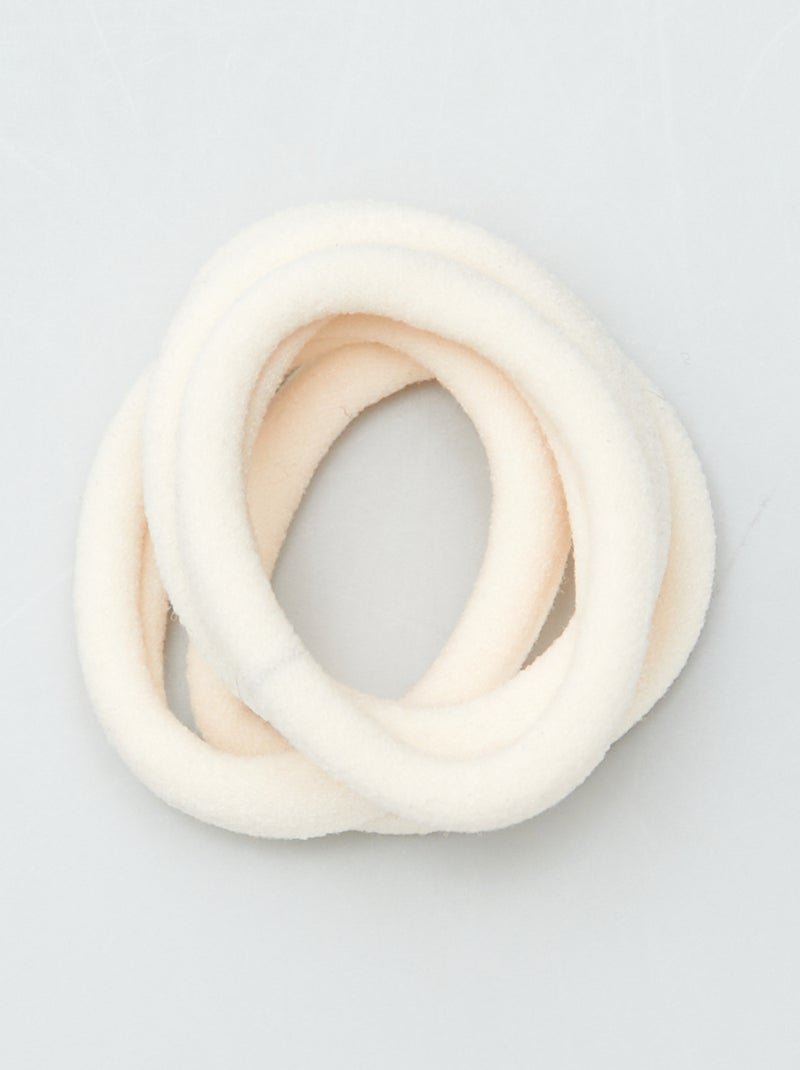 Lote de 10 elásticos para cabelo BEGE - Kiabi