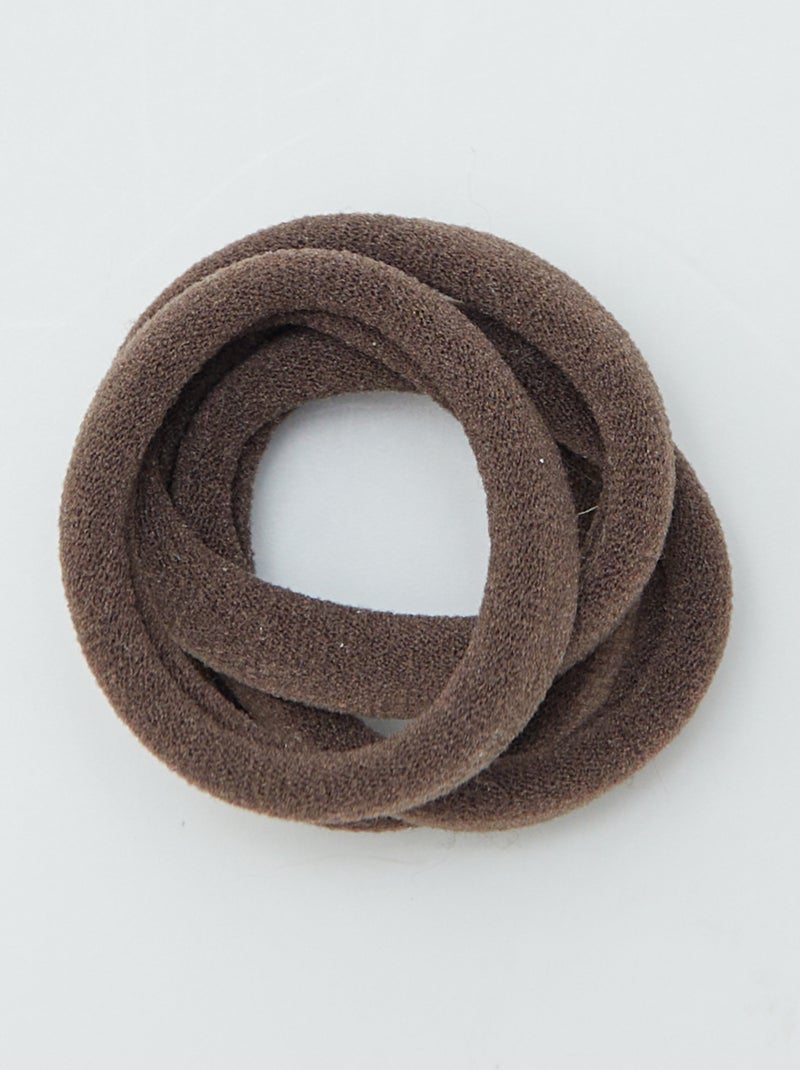 Lote de 10 elásticos para cabelo CASTANHO - Kiabi