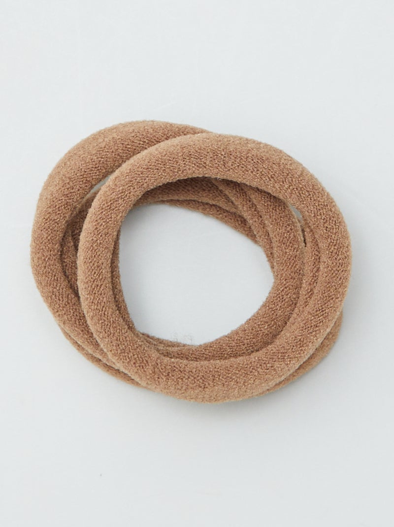 Lote de 10 elásticos para cabelo CASTANHO - Kiabi