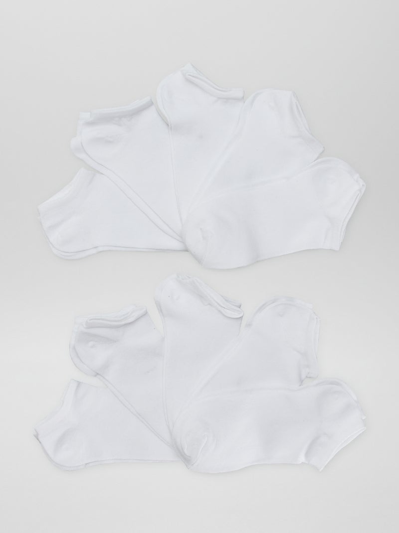 Lote de 10 meias Branco - Kiabi