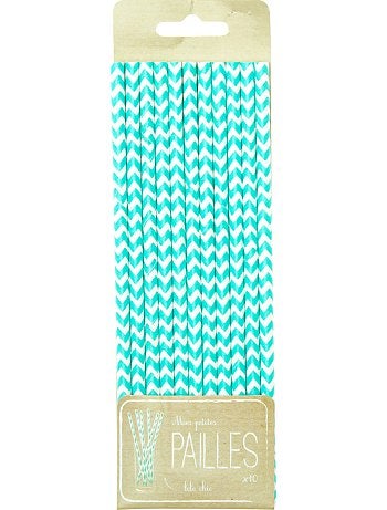 Lote de 10 palhas com estampado fantasia - Kiabi