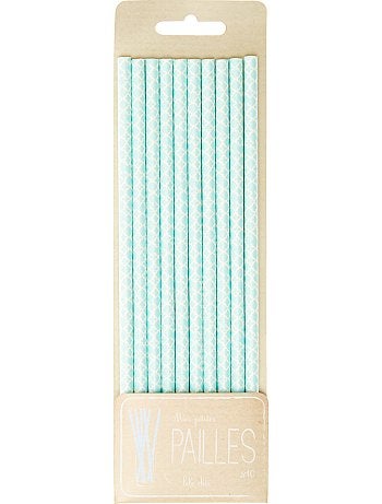 Lote de 10 palhas com estampado fantasia - Kiabi