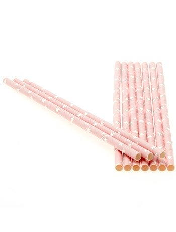 Decoração, animação - Lote de 10 palhas com estampado fantasia - Kiabi