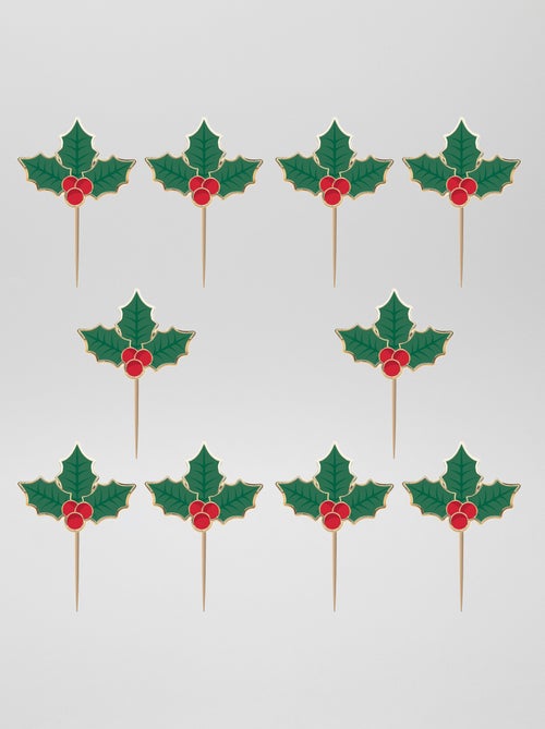 Lote de 10 palitos de Natal - Kiabi