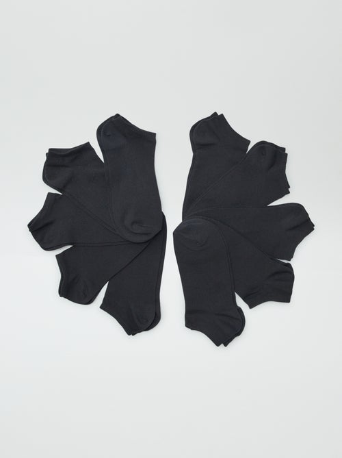 Lote de 10 pares de meias curtas - Kiabi