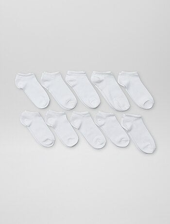 Lote de 10 pares de meias invisíveis