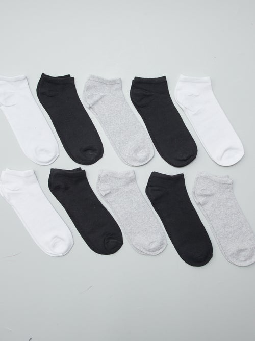 Lote de 10 pares de meias invisíveis - Kiabi